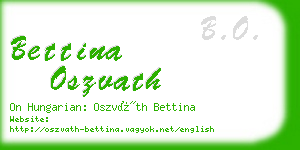 bettina oszvath business card